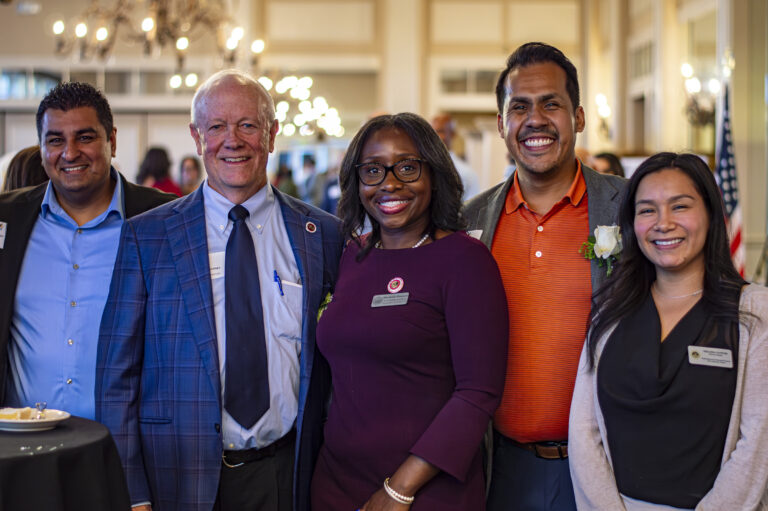 Manteca Mayor Gary Singh, State Senator Jerry McNerney, Assemblywoman Rhodesia Ransom, and Stockton Councilmember Mario Enriquez pose for a photo
